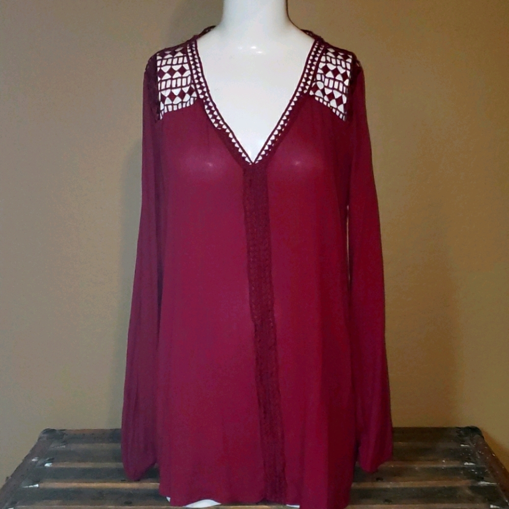 NWOT Maroon Rue 21 blouse (0053) 💥 - Picture 1 of 3